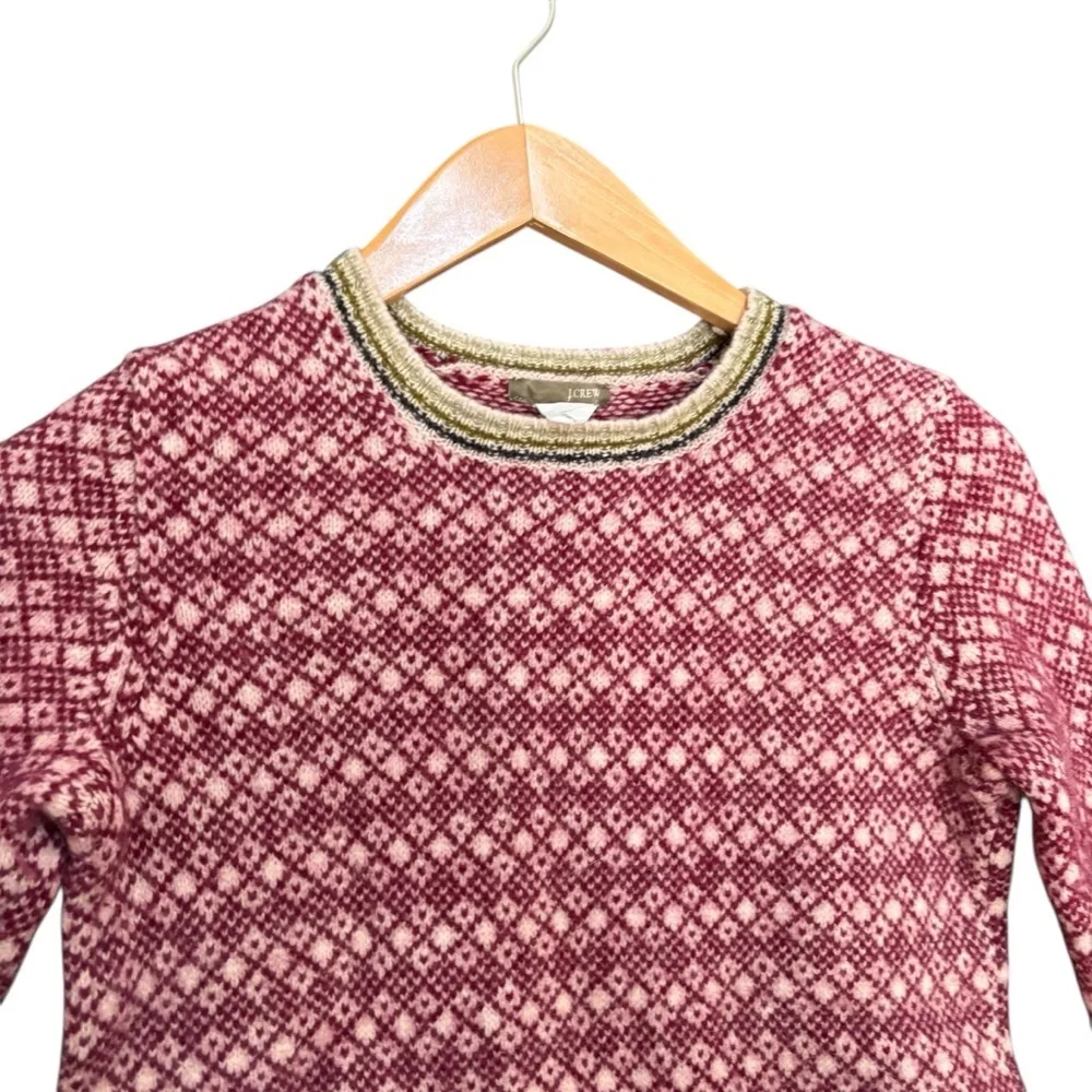 J. Crew Fair Isle 100% Wool Sweater – Women’s Sz Small